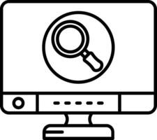 Search Line Icon vector