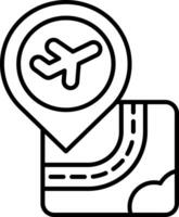 Airport Line Icon vector