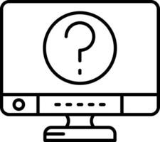 Question Line Icon vector