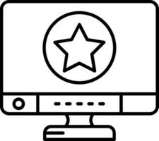 Star Line Icon vector