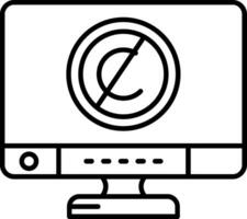 Copyright Line Icon vector
