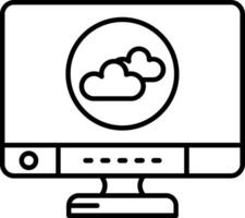 Cloud Line Icon vector