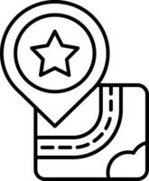 Star Line Icon vector