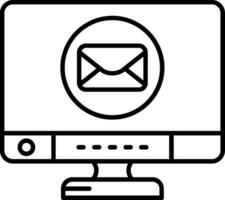 icono de línea de correo electrónico vector