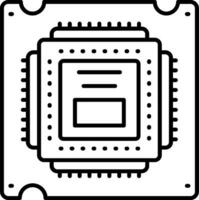 Processor Line Icon vector