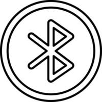 Bluetooth Line Icon vector