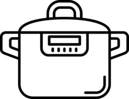 Pressure cooker Line Icon vector