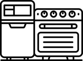 Kitchen Line Icon vector