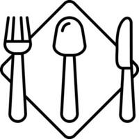 Cutlery Line Icon vector