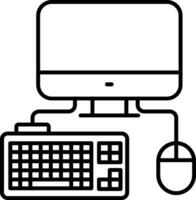 Computer Line Icon vector