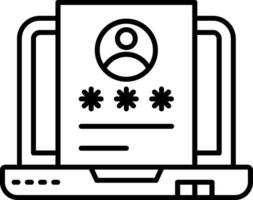 Identification Line Icon vector