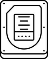 Disk Line Icon vector