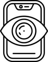 Vision Line Icon vector