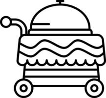 Cart Line Icon vector