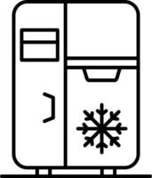 icono de línea de refrigerador vector