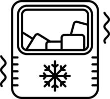 Ice maker Line Icon vector