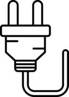 Plug Line Icon vector