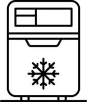 icono de línea de refrigerador vector