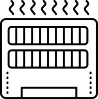 Heater Line Icon vector