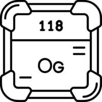 Oganesson Line Icon vector