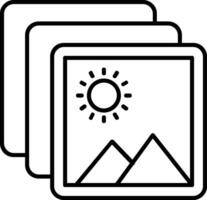 Gallery Line Icon vector