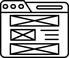 Layout Line Icon vector