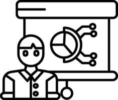 Presentation Line Icon vector