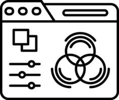 Color adjustment Line Icon vector