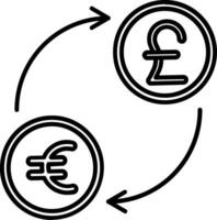 Currency exchange Line Icon vector