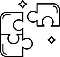 Puzzle Line Icon vector