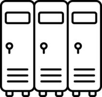 Lockers Line Icon vector