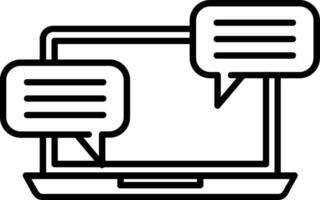 Chatting Line Icon vector