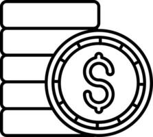 Coin Line Icon vector