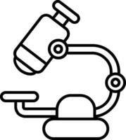 Microscope Line Icon vector