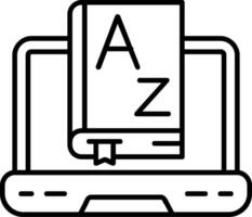 Dictionary Line Icon vector