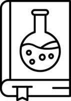 Chemistry book Line Icon vector
