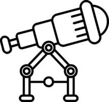 Telescope Line Icon vector