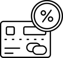 Percentage Line Icon vector