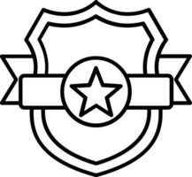icono de línea de escudo vector