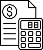 Calculator Line Icon vector