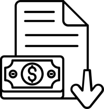 Decrease Line Icon vector