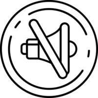 Mute Line Icon vector
