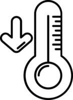 Low temperature Line Icon vector