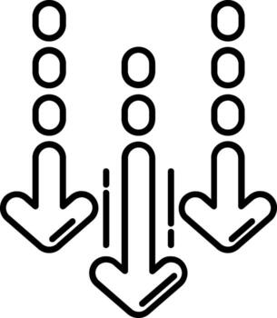 Decrease Line Icon vector