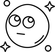 Rolling eyes Line Icon vector