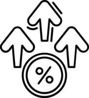 Discount Line Icon vector