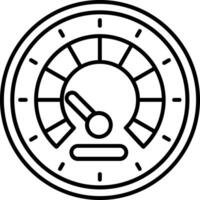 Speedometer Line Icon vector