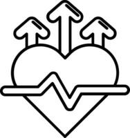 Heart rate Line Icon vector