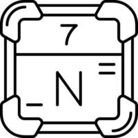 Nitrogen Line Icon vector