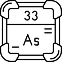 Arsenic Line Icon vector